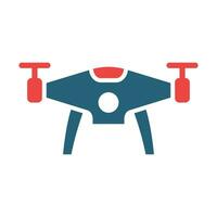 Drone Glyph Two Color Icon Design vector