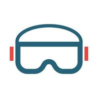 Vr Glasses Glyph Two Color Icon Design vector