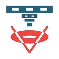 Microsurgery Glyph Two Color Icon Design vector