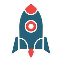 Space Travel Glyph Two Color Icon Design vector