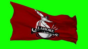 lahore qalandars, lq vlag golvend naadloos lus in wind, chroma sleutel groen scherm, luma matte selectie video