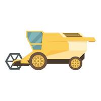 Combine harvester production icon cartoon vector. Heavy industry vector