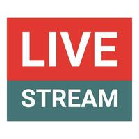 Live stream icon cartoon vector. Video view online vector