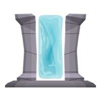 Water portal stage icon cartoon vector. Plasma platform vector