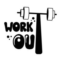 Trendy Dumbbell Workout vector