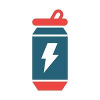 Energy Drink Glyph Two Color Icon Design vector