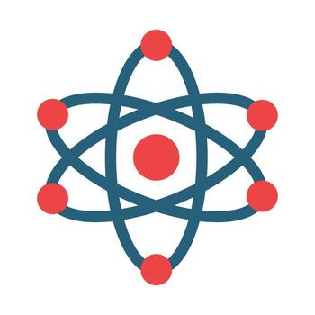 Physics Glyph Two Color Icon Design vector