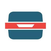 Lunch Bag Glyph Two Color Icon Design vector