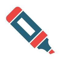 Highlighter Glyph Two Color Icon Design vector