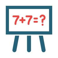 Mathematics Glyph Two Color Icon Design vector