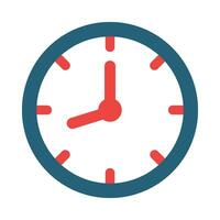 Clock Glyph Two Color Icon Design vector