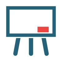 Chalkboard Glyph Two Color Icon Design vector