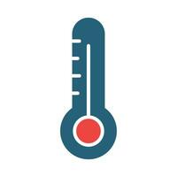 Thermometer Glyph Two Color Icon Design vector
