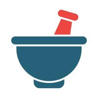 Mortar Glyph Two Color Icon Design vector
