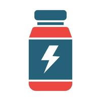 Supplement Glyph Two Color Icon Design vector