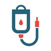 Transfusion Glyph Two Color Icon Design vector