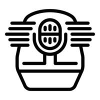 Intelligent hub speaker icon outline vector. Smart virtual assistant vector