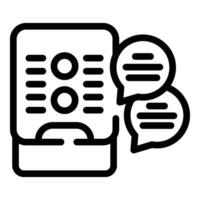 Smart talkative device icon outline vector. Voice command assistant agent vector