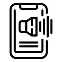 Smartphone virtual assistant icon outline vector. Control mobile feature vector