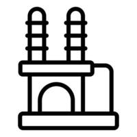 Cat tower post icon outline vector. Scratching kitty accessory vector