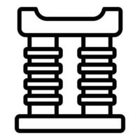 Cat scratcher tower icon outline vector. Amusement kitten tool vector