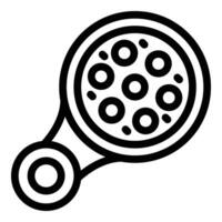 Drainage brush icon outline vector. Dry scrubbing brush vector