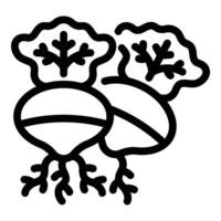 Rutabaga vegetables icon outline vector. Nutritional root veggies vector