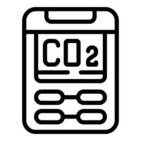 CO2 device check icon outline vector. Safety multi sensor vector