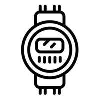 Wall gas detector icon outline vector. Check multi sensor vector