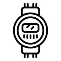 Wall gas detector icon outline vector. Check multi sensor vector