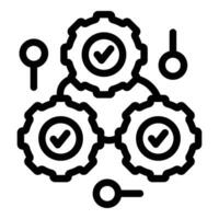 Gear system icon outline vector. Integrity core law vector