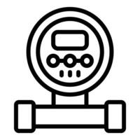 Sensor gauge detector icon outline vector. Check peril vector