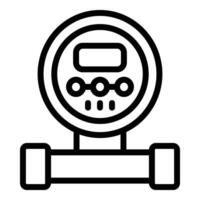 Sensor gauge detector icon outline vector. Check peril vector