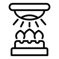 Modern smoke detector icon outline vector. Check combustion vector