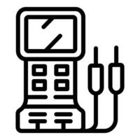 multi instrumento monitor icono contorno vector. gas detector vector