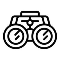 Integrity binoculars core icon outline vector. Value balance support vector