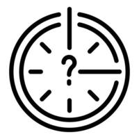 reloj hora problema icono contorno vector. malo dormir hábito vector