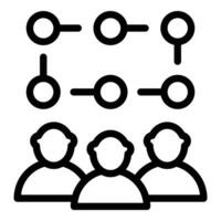 Support group help icon outline vector. Value balance help vector