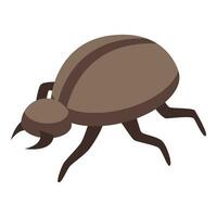 Bug insect icon isometric vector. Stage pupation silk vector