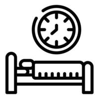 Bad night sleep icon outline vector. Passive lifestyle vector