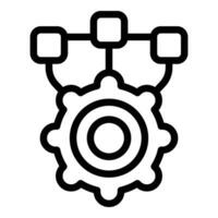 Gear integrity icon outline vector. Social core culture vector