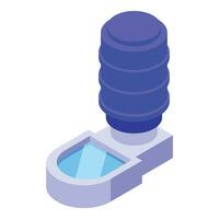 Basin bottle drinker icon isometric vector. Canine zoo store vector