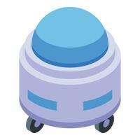 Robot waiter icon isometric vector. Service digital office vector