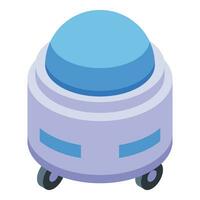 Robot waiter icon isometric vector. Service digital office vector