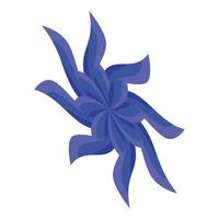 Spiral blue floral portal icon isometric vector. Ui platform universe vector