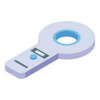 Key nfid reader icon isometric vector. Security control gate vector