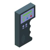 Rfid device icon isometric vector. Access check chip vector