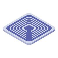 Smart tag icon isometric vector. Entry reader tag vector