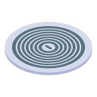 Round rfid chip icon isometric vector. Antenna smart vector