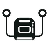 Safety defibrillator icon simple vector. Cardiac attack problem vector